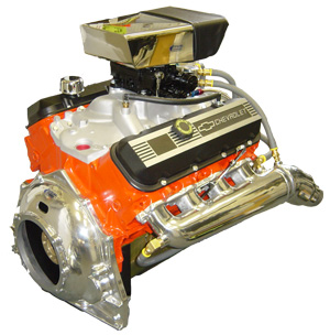 Chevrolet 454 V drive engine with Glenwood Marine parts