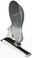 Floor Mount Foot Throttle, Polished Aluminum, Push to Accelerate. <br><br> (Uses Standard 33C Cables).